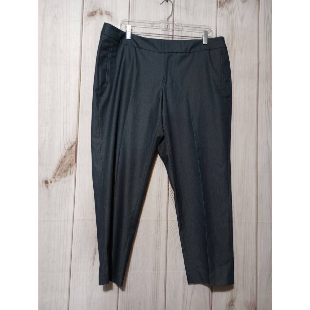 Coldwater Creek River Fit Pants Womens 16 Charcoal Gray Straight Leg Trousers